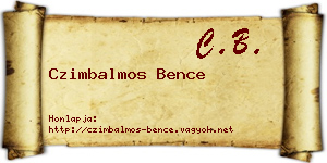 Czimbalmos Bence névjegykártya