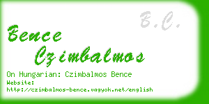 bence czimbalmos business card